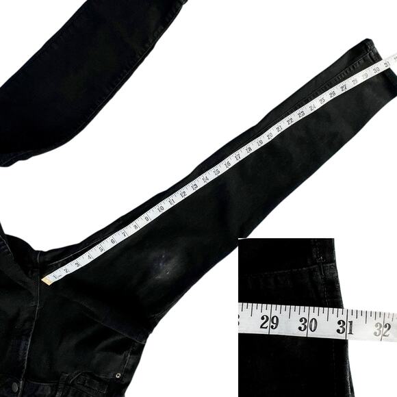 Old Navy RockStar Mid Rise Skinny Jeans Black Size 10 Long - Picture 12 of 13
